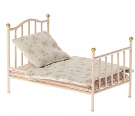 MAILEG | Poppenhuis vintage bed muis - roze