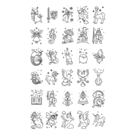 KIDYWOLF | Kidydraw mini extra tekenkaarten - sprookjes & dieren