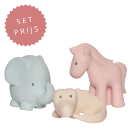 TIKIRI TOYS | Marshmallow bijt- en bad speelgoed (set 3 diertjes)