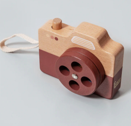 PETIT MONKEY | Houten speelgoed camera - bruin