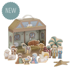 LITTLE DUTCH | Kerststal speelkoffer