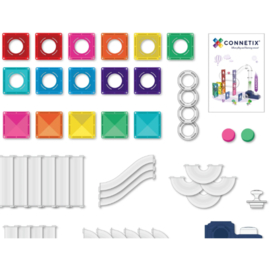 CONNETIX TILES | Magnetische tegels - ball run launcher - 47 stuks