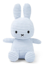 NIJNTJE | Knuffel Nijntje Corduroy blauw 23 cm - Miffy sitting Corduroy Ice Blue