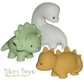 TIKIRI TOYS | Bijt- en badspeelgoed met rammelaar - Dino Stego