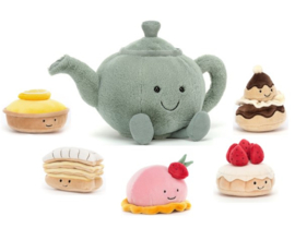 JELLYCAT | Knuffel Gebakje Framboos - Pretty Patisserie Dome Framboise