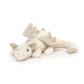 JELLYCAT | Knuffel Draak sneeuw - Dragon snow - little - 8 x 30 cm