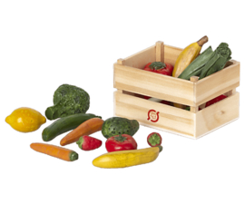 MAILEG | Poppenhuis krat groente en fruit - miniatuur
