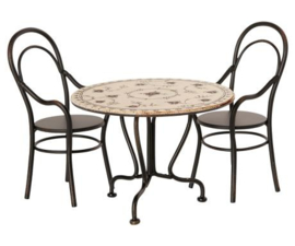 MAILEG | Poppenhuis tafel & stoelen set - miniatuur