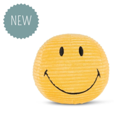 BON TON TOYS x Smiley | Knuffel Smiley corduroy geel - 13 cm