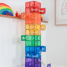 CONNETIX TILES | Magnetische tegels knikkerbaan rainbow - 134 st