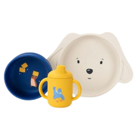 MOULIN ROTY | Kinderservies siliconen -  Puce & Pilou