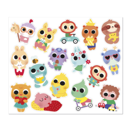JANOD | Stickers baby dieren - 100 stuks