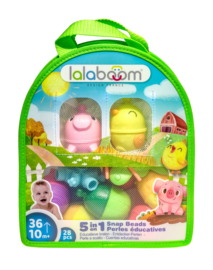LALABOOM | Educatieve klikkralen boerderij - 28 st