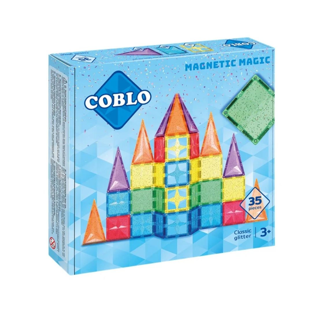 COBLO | Magnetische tegels glitter - 35 stuks