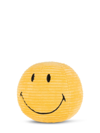 BON TON TOYS x Smiley | Knuffel Smiley corduroy geel - 13 cm