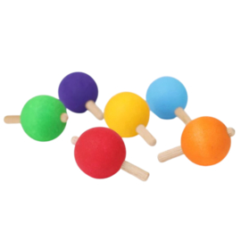 GRIMM'S | Houten tolletjes rainbow  - 6 stuks