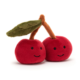 JELLYCAT | Knuffel kers - Fabulous Fruit Cherry - 9 x 10 cm