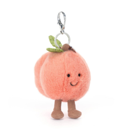 JELLYCAT | Sleutelhanger amuseables perzik - 15 x 7 x 7 cm