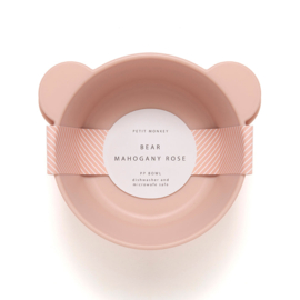 PETIT MONKEY | Kinderservies kom Bear Mahogany Rose - (set 2)