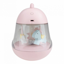 MARY'S | Nachtlamp en muziekdoos carrousel - roze