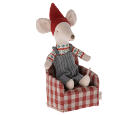 MAILEG | Poppenhuis stoel rood - muis