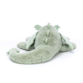 JELLYCAT | Knuffel Draak zachtgroen - Dragon sage - medium - 12 x 50 cm