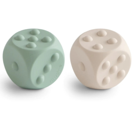 MUSHIE | Dobbelstenen - dice press toy cambridge blue & shiftings sands