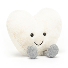 JELLYCAT | Amuseable Knuffel Hart - Cream Heart - 11 x 13 cm