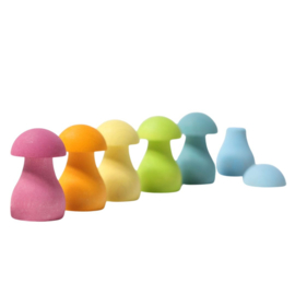 GRIMM'S | Bouw- en sorteerspelletje paddenstoelen pastel