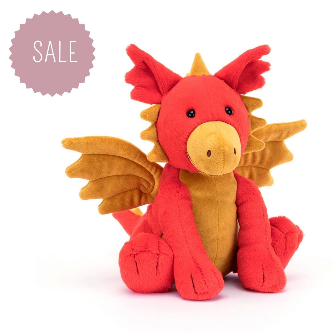 JELLYCAT | Knuffel draak Darvin - 24 x 20 x 12 cm