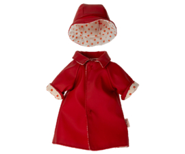 MAILEG | Teddy kleding - regenjas & hoed rood - moeder
