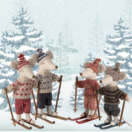 MAILEG | Muis vader met ski set & muts