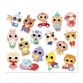 JANOD | Stickers baby dieren - 100 stuks
