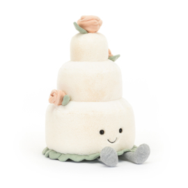 JELLYCAT | Amuseable Knuffel Bruidstaart - Amuseable Wedding Cake - 28 x 19 cm