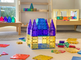 CONNETIX TILES | Magnetische bodemplaat groen & blauw - 2 stuks