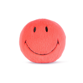 BON TON TOYS x Smiley | Knuffel Smiley fuzzy koraalrood - 13 cm