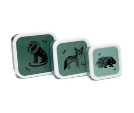 PETIT MONKEY | Lunchtrommel set black animals