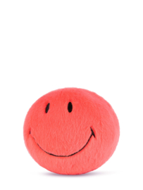 BON TON TOYS x Smiley | Knuffel Smiley fuzzy koraalrood - 13 cm