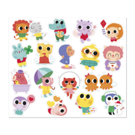 JANOD | Stickers baby dieren - 100 stuks