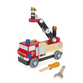 JANOD | Houten bouw brandweerauto - brico'kids