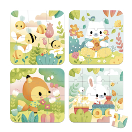 JANOD | Puzzelkoffer pure - 6, 9, 12 en 16 stukjes