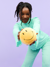 BON TON TOYS x Smiley | Knuffel Smiley corduroy geel - 13 cm