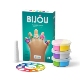 HEY CLAY | Boetseerklei bijoux rings flower - 5 ringen