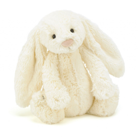 JELLYCAT | Knuffel Bashful Konijn roomwit -  Bunny Cream - 18 x 9 cm