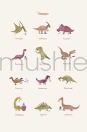 MUSHIE | Poster kinderkamer Dinosaurus 50x70 cm