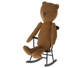 MAILEG | Poppenhuis schommelstoel antraciet - miniatuur