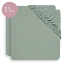 JOLLEIN | Hoeslaken ledikant 60x120 cm - Ash Green (2pack)