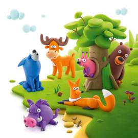 HEY CLAY | Boetseerklei forest animals - 6 figuren