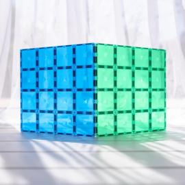 CONNETIX TILES | Magnetische bodemplaat groen & blauw - 2 stuks