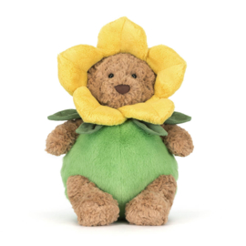 JELLYCAT | Knuffel beer Bartholomew narcissenoutfit  - 26 x 15 x 15 cm
